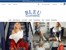 Tablet Screenshot of bleuclothing.com